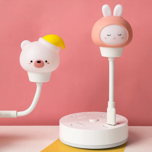 Veilleuse prise USB animaux – Lampe LED à télécommande pour bébé et enfant