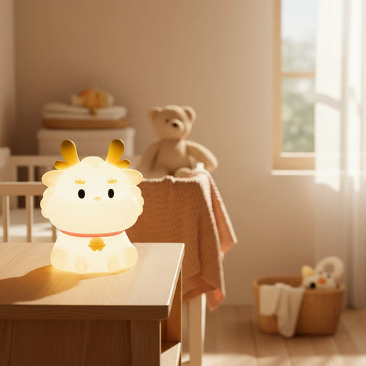Veilleuse Cerf Silicone Rechargeable USB pour Enfant – Lampe LED Douce