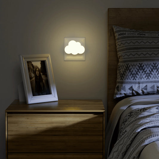Veilleuse prise Nuage LED automatique – Lumière douce avec capteur crépusculaire pour chambre enfant