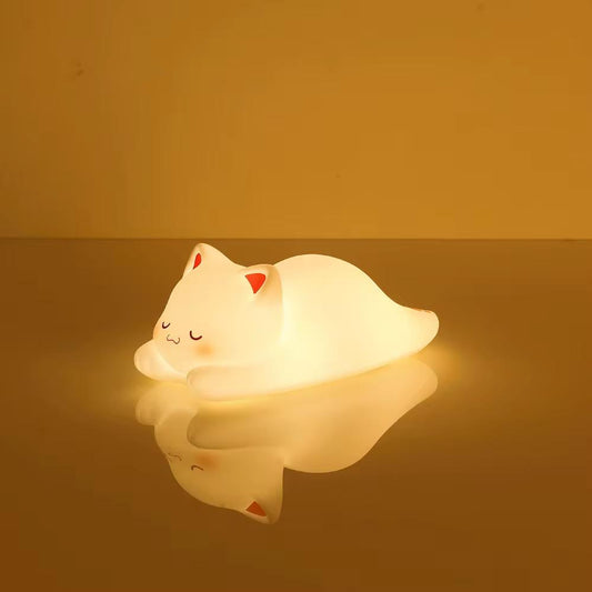 Veilleuse Chat Lumineux – Lampe de chevet pour bébé et enfant – Rechargeable USB