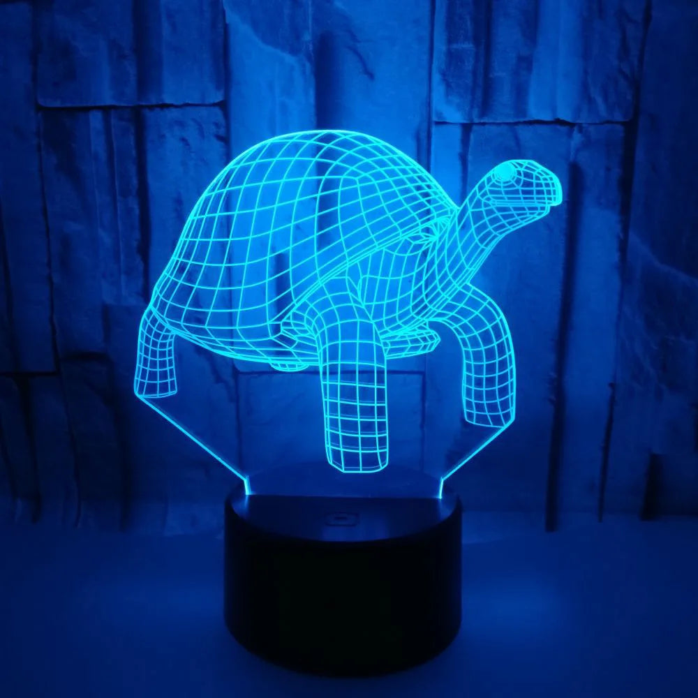Veilleuse Tortue LED 3D – Lumière magique et apaisante pour enfants