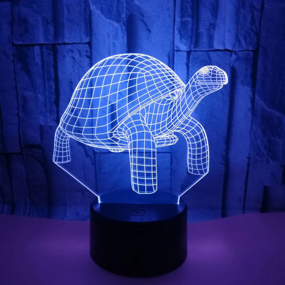 Veilleuse Tortue LED 3D – Lumière magique et apaisante pour enfants
