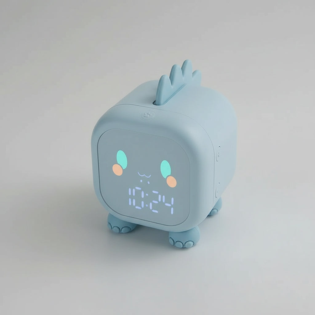 Veilleuse Réveil Dinosaure – Lampe de Nuit Enfant – Réveil LED Design – Rechargeable USB