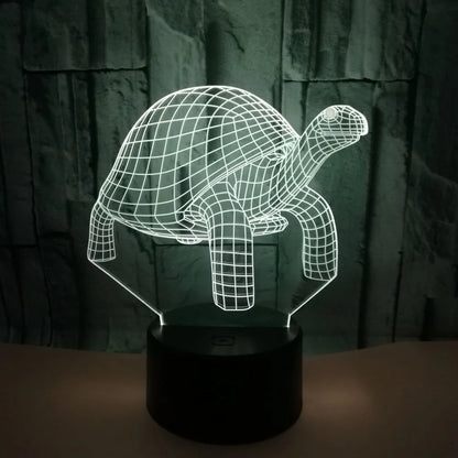 Veilleuse Tortue LED 3D – Lumière magique et apaisante pour enfants