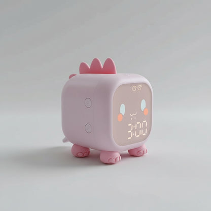 Veilleuse Réveil Dinosaure – Lampe de Nuit Enfant – Réveil LED Design – Rechargeable USB