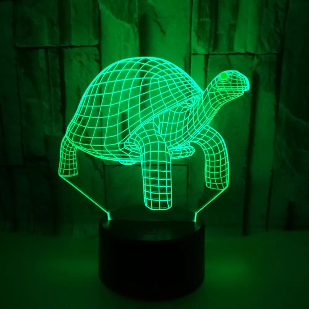 Veilleuse Tortue LED 3D – Lumière magique et apaisante pour enfants