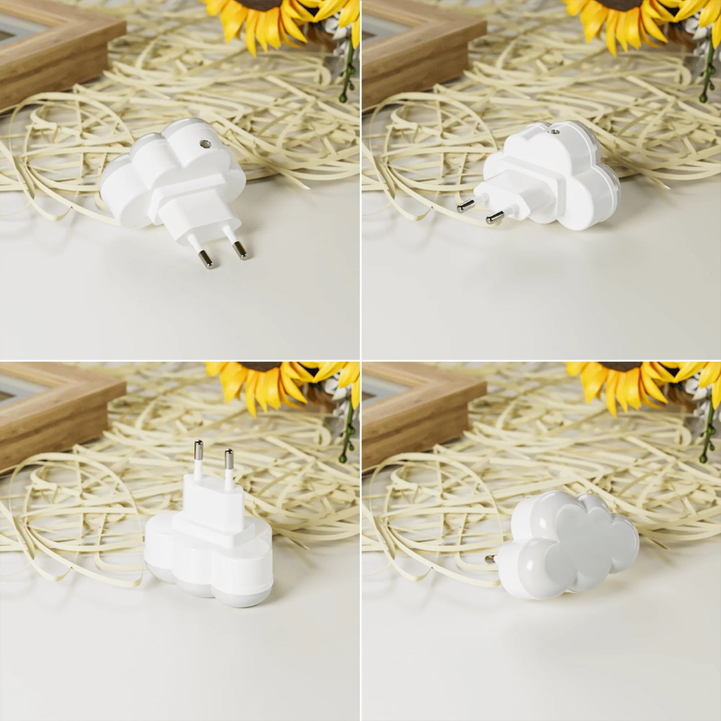 Veilleuse prise Nuage LED automatique – Lumière douce avec capteur crépusculaire pour chambre enfant