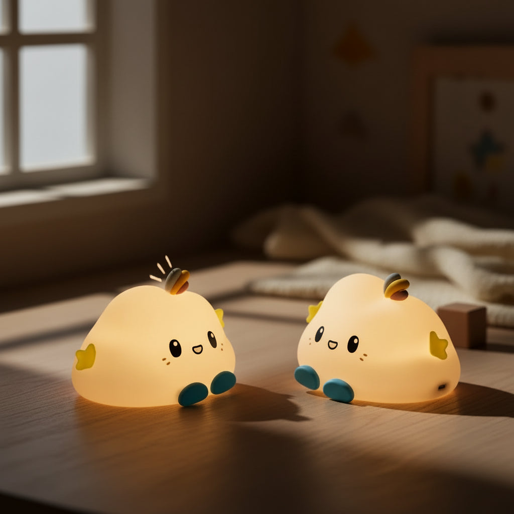 Veilleuse Nuage Mignonne en silicone pour Enfant et Bébé – Lampe de Nuit Portable