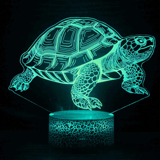 Veilleuse Tortue Réaliste 3D — Lampe LED décorative et apaisante pour enfants