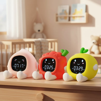 Veilleuse Réveil Fruit – Lampe de Nuit Enfant – Réveil Lumineux – Rechargeable USB