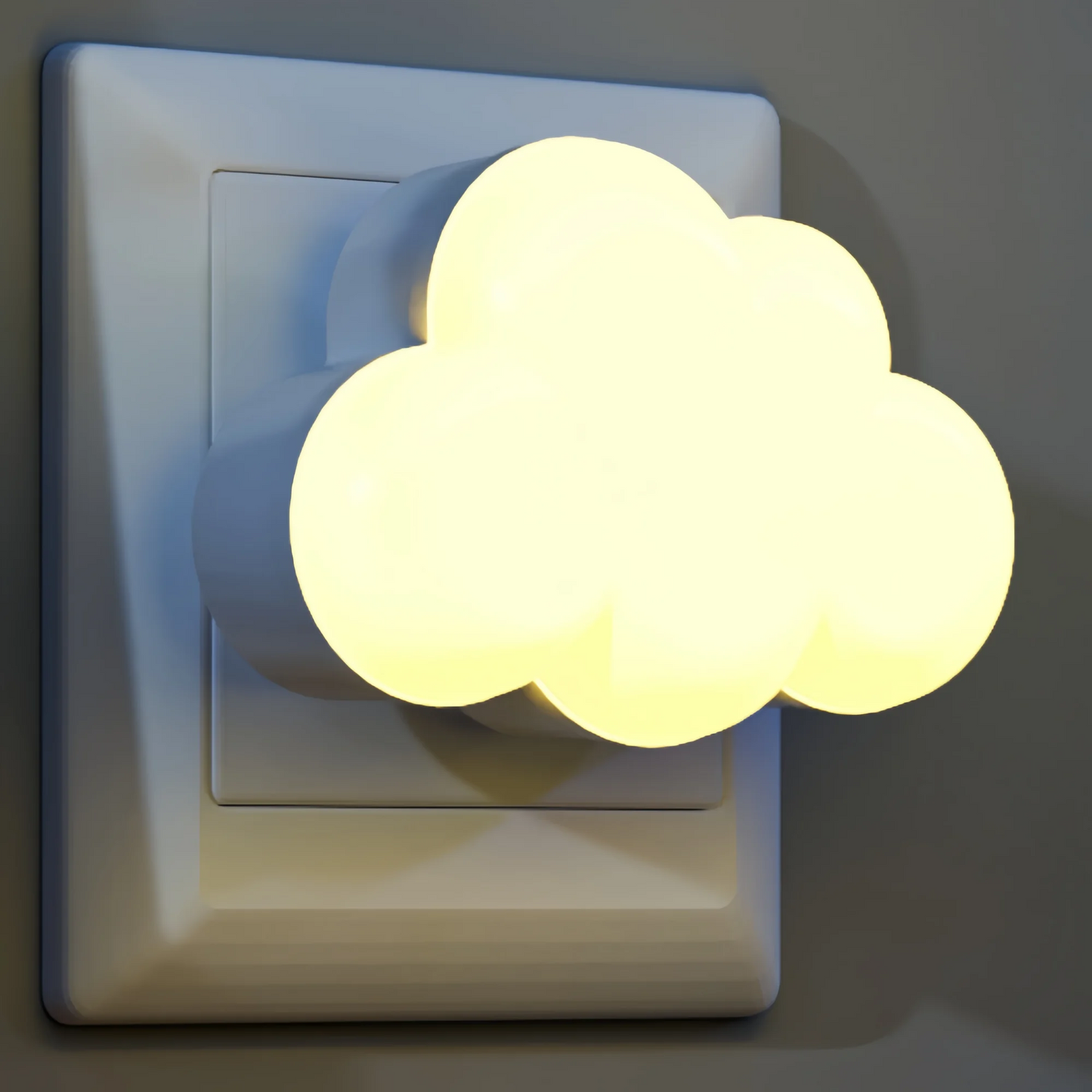 Veilleuse prise Nuage LED automatique – Lumière douce avec capteur crépusculaire pour chambre enfant