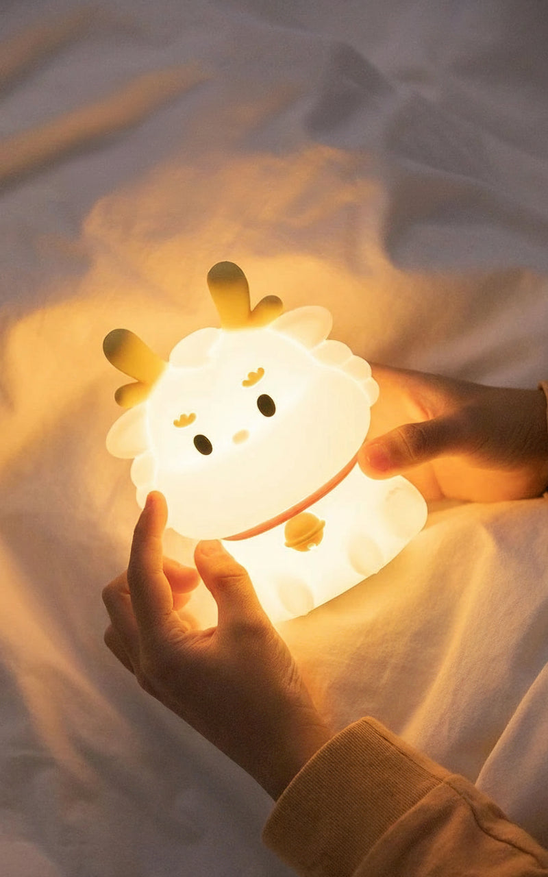Veilleuse Cerf Silicone Rechargeable USB pour Enfant – Lampe LED Douce