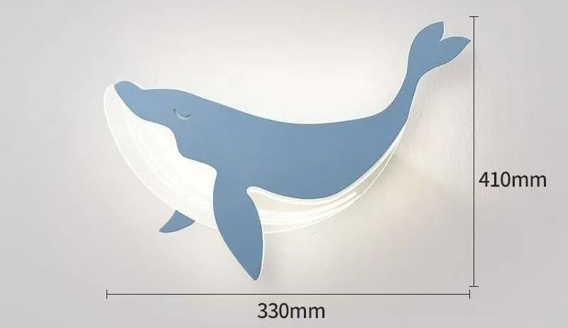 Veilleuse Baleine Néon Murale — Lampe LED apaisante pour chambre enfant