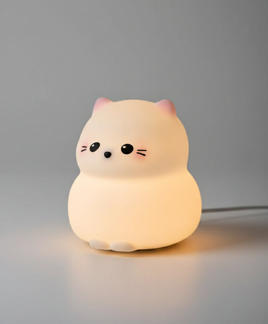 Veilleuse Chat Kitty – Lampe LED Tactile en Silicone Rechargeable USB