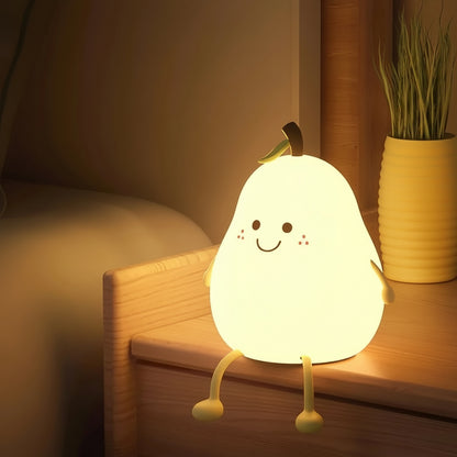 Veilleuse Poire Silicone Rechargeable USB – Lampe LED pour Enfant