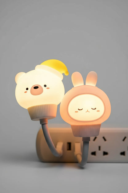 Veilleuse prise USB animaux – Lampe LED à télécommande pour bébé et enfant