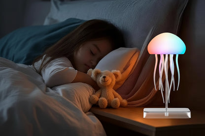 Veilleuse Méduse LED Rechargeable – Lampe Océan pour Chambre d’Enfant