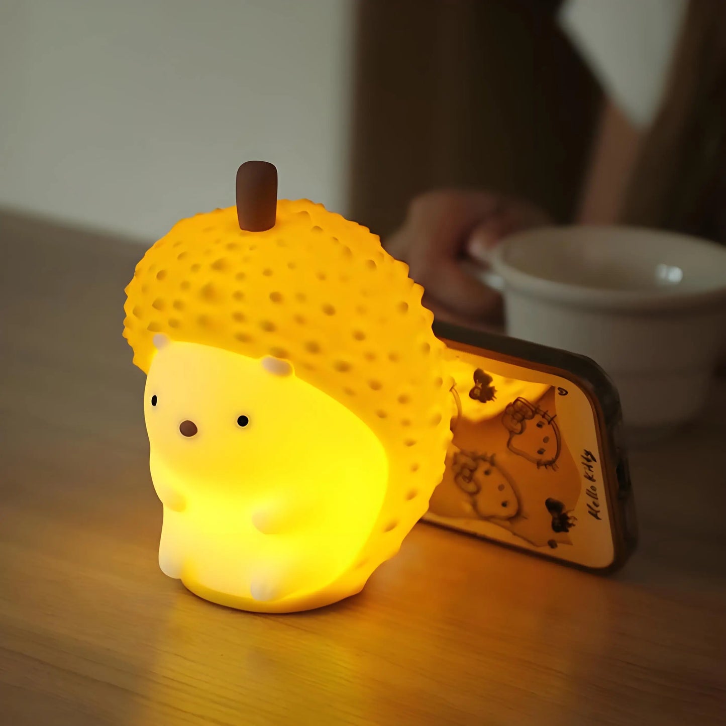 veilleuse herrisson bebe LED – Lampe en silicone apaisante pour enfants – Rechargeable USB