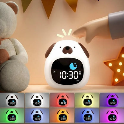 Veilleuse Réveil Chien Mignon – Lampe LED Enfant Rechargeable USB