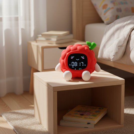 Veilleuse Réveil Fruit – Lampe de Nuit Enfant – Réveil Lumineux – Rechargeable USB