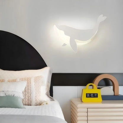 Veilleuse Baleine Néon Murale — Lampe LED apaisante pour chambre enfant