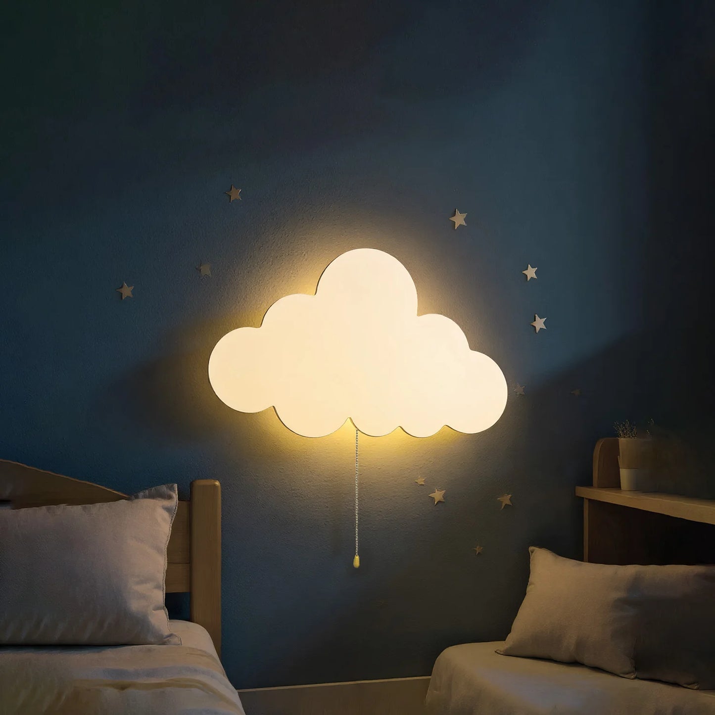 Veilleuse nuage murale LED pour chambre enfant – lumière douce et décorative