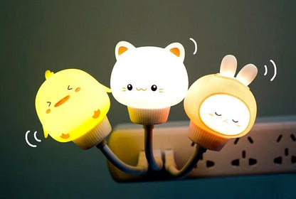 Veilleuse prise USB animaux – Lampe LED à télécommande pour bébé et enfant