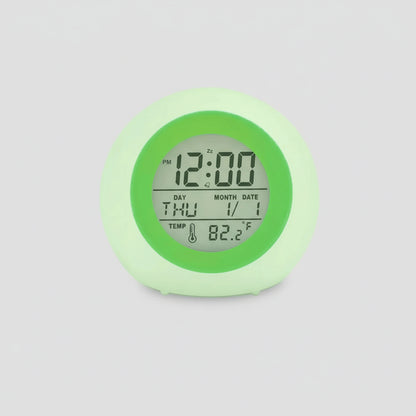 Veilleuse Réveil Macaron – Lampe de Nuit Enfant – Réveil Lumineux – Rechargeable USB
