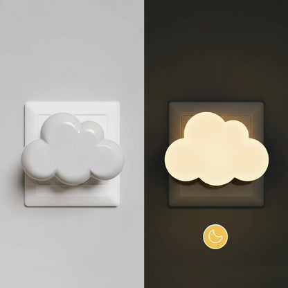 Veilleuse prise Nuage LED automatique – Lumière douce avec capteur crépusculaire pour chambre enfant