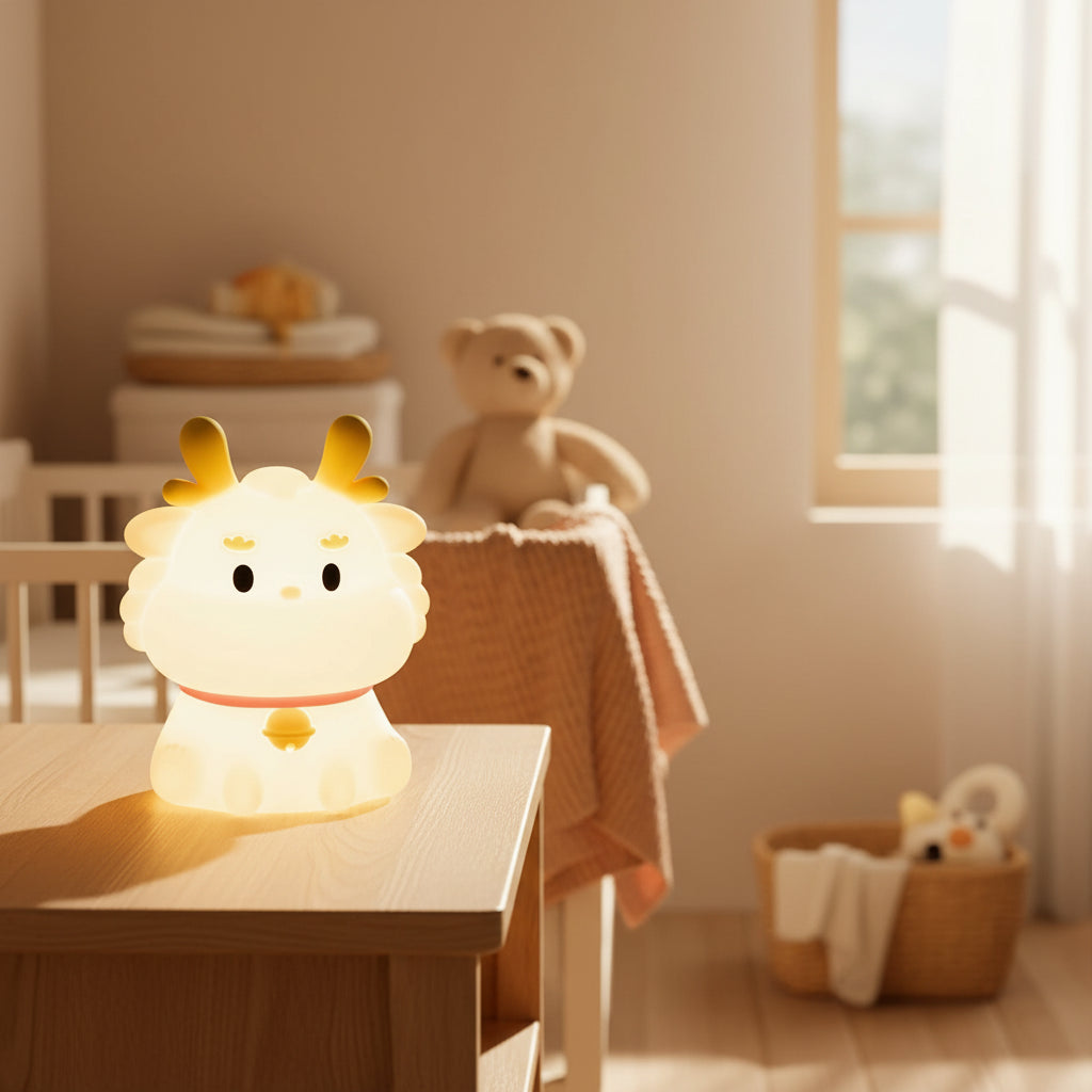 Veilleuse Cerf Silicone Rechargeable USB pour Enfant – Lampe LED Douce