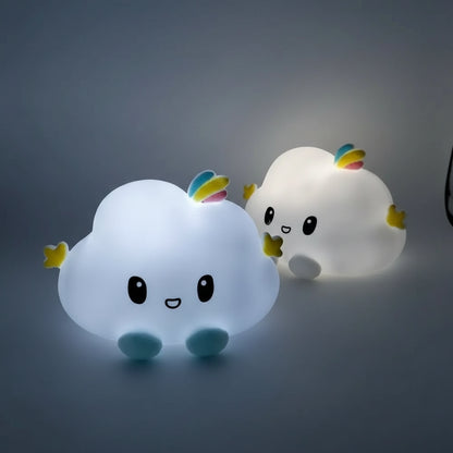 Veilleuse Nuage Mignonne en silicone pour Enfant et Bébé – Lampe de Nuit Portable