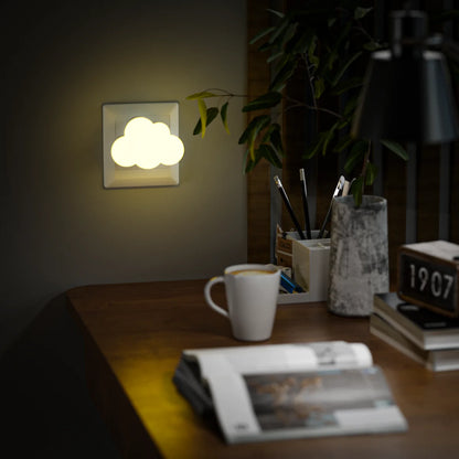 Veilleuse prise Nuage LED automatique – Lumière douce avec capteur crépusculaire pour chambre enfant