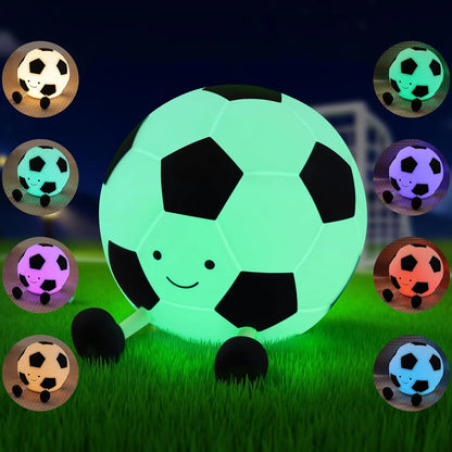 Veilleuse Football LED Enfant – Lampe de Nuit Ballon Foot Rechargeable USB – Lumière Douce pour Chambre & Sommeil
