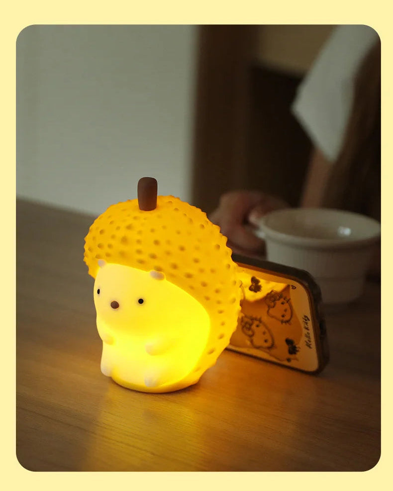 veilleuse herrisson bebe LED – Lampe en silicone apaisante pour enfants – Rechargeable USB