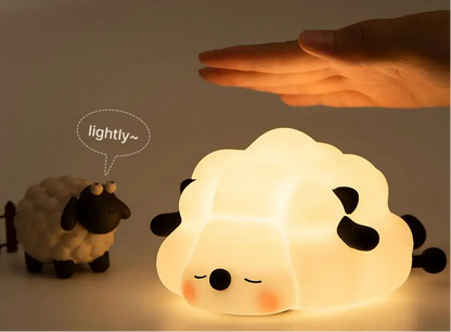 veilleuse mouton allongé LED – Lampe en silicone apaisante pour enfants – Rechargeable USB