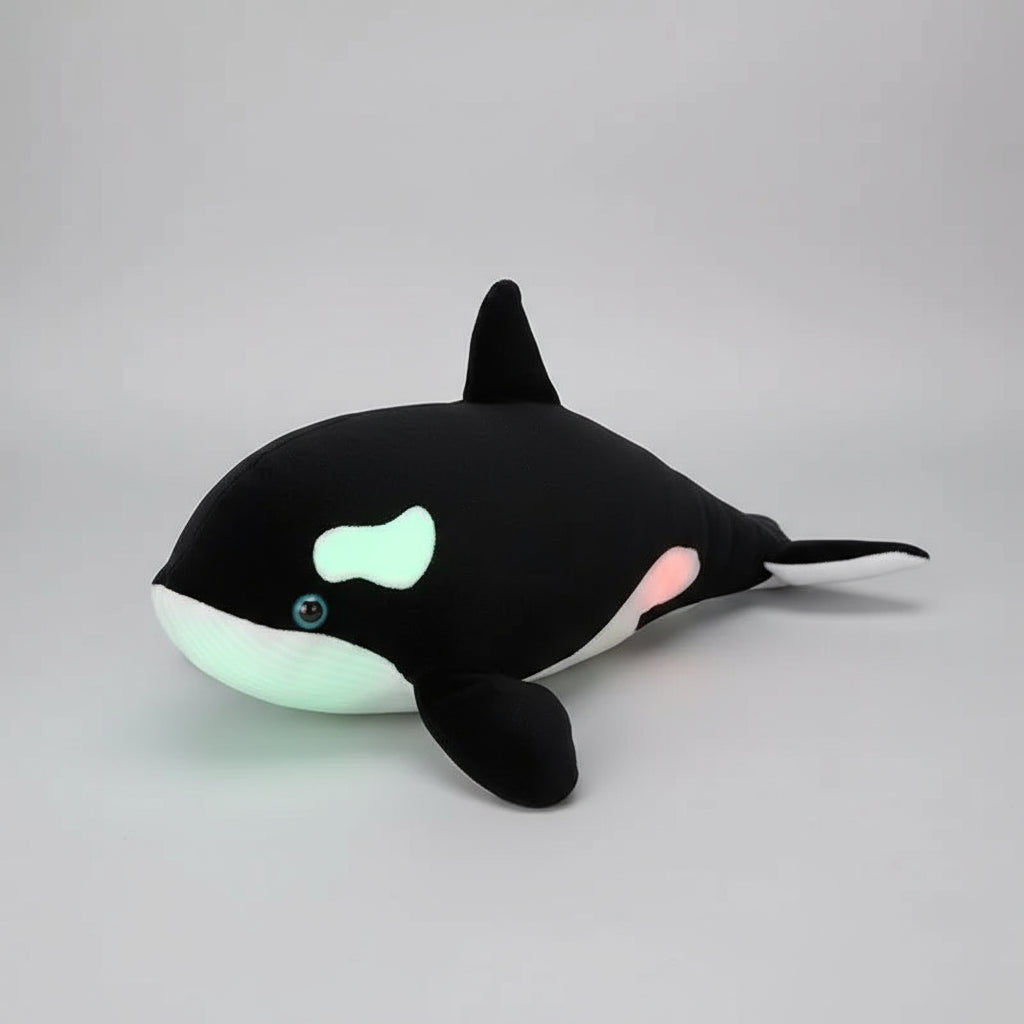 Veilleuse Peluche Baleine-orque — Compagnon lumineux et réconfortant pour les nuits des enfants