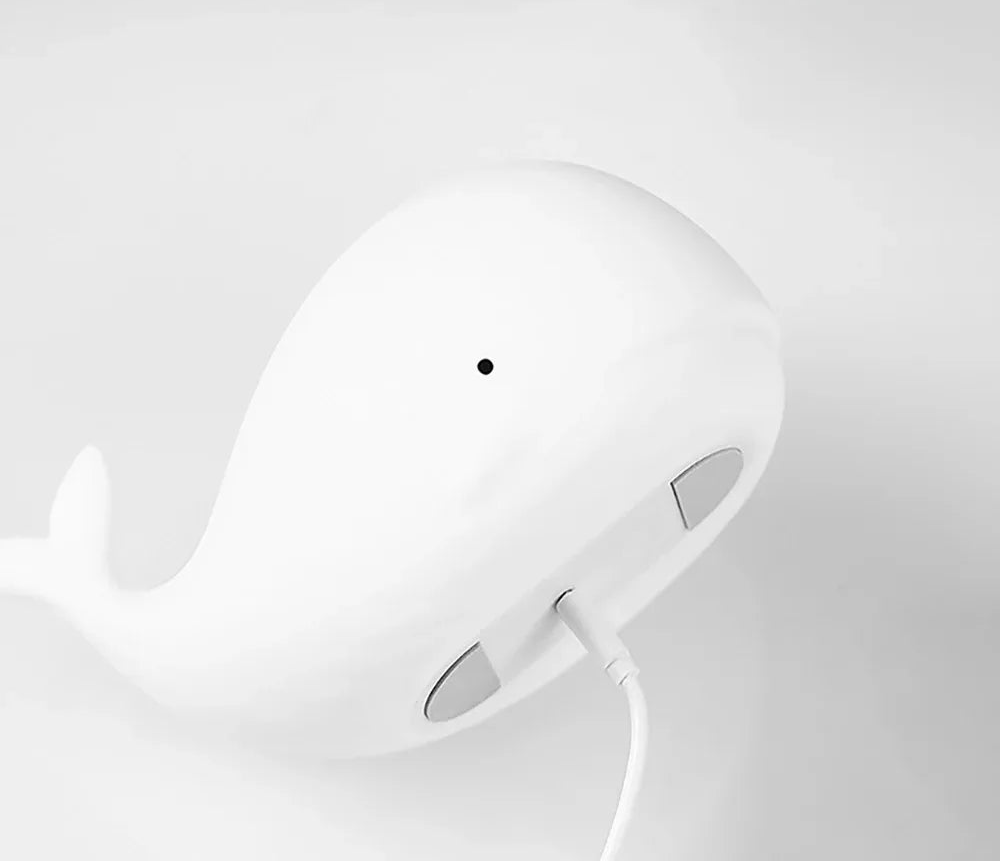 veilleuse baleine souriante LED – Lampe en silicone apaisante pour enfants – Rechargeable USB