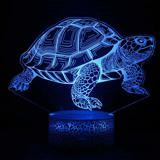 Veilleuse Tortue Réaliste 3D — Lampe LED décorative et apaisante pour enfants