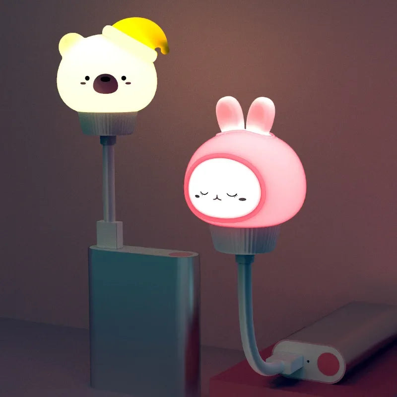 Veilleuse prise USB animaux – Lampe LED à télécommande pour bébé et enfant