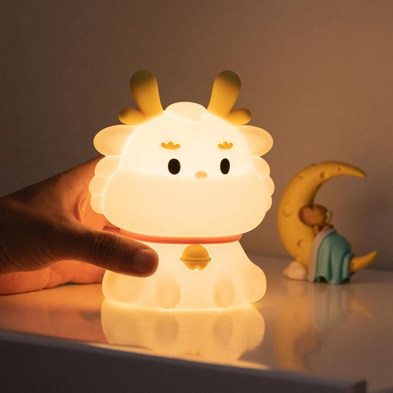 Veilleuse Cerf Silicone Rechargeable USB pour Enfant – Lampe LED Douce