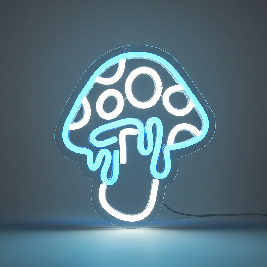 Veilleuse Néon Champignon LED – Lampe Murale Décorative pour Chambre Enfant