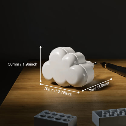 Veilleuse prise Nuage LED automatique – Lumière douce avec capteur crépusculaire pour chambre enfant