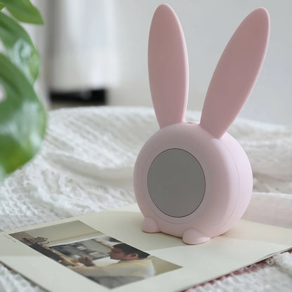Veilleuse Réveil Lapin – Lampe de Nuit Enfant – Réveil Lumineux – Rechargeable USB