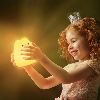 Veilleuse Chat mignon LED – Lampe en silicone apaisante pour enfants – Rechargeable USB