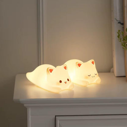 Veilleuse Chat Lumineux – Lampe de chevet pour bébé et enfant – Rechargeable USB