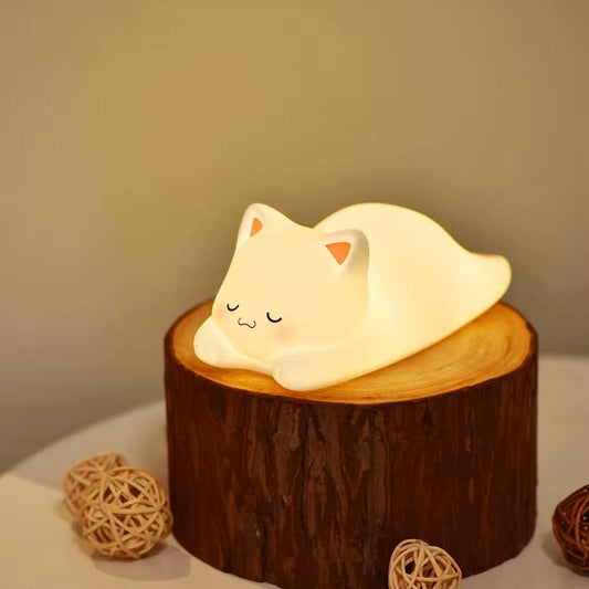 Veilleuse Chat Lumineux – Lampe de chevet pour bébé et enfant – Rechargeable USB