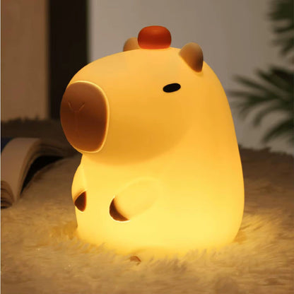 Veilleuse Castor Doux LED – Lampe en silicone apaisante pour enfants – Rechargeable USB