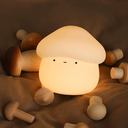 Veilleuse Champignon mignon LED – Lampe en silicone apaisante pour enfants – Rechargeable USB
