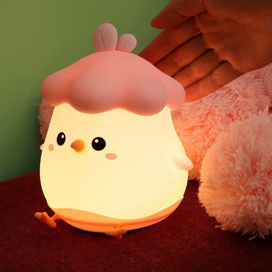 veilleuse Canard à coque LED – Lampe en silicone apaisante pour enfants – Rechargeable USB