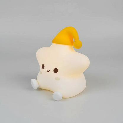 veilleuse étoile chapeau LED – Lampe en silicone apaisante pour enfants – Rechargeable USB